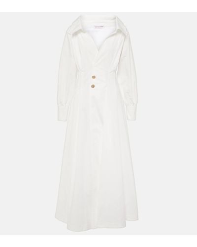 Altuzarra Isabela Cotton-blend Midi Dress - White