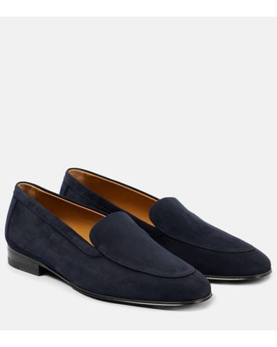 The Row Sophie Suede Loafers - Blue
