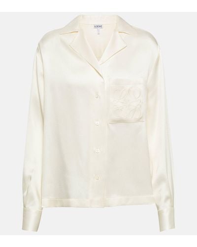 Loewe Luxury Pyjama Blouse In Silk For - White