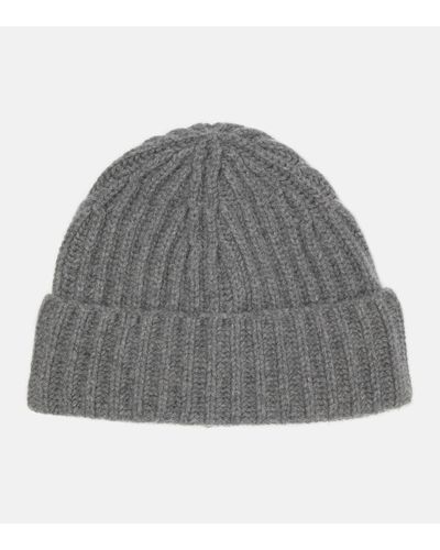 Ann Demeulemeester Ribbed-knit Cashmere Beanie - Grey