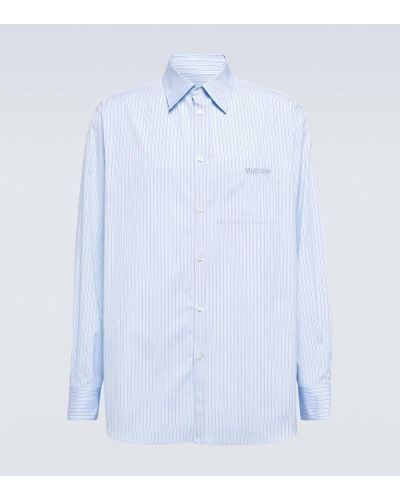 Valentino Striped Cotton Shirt - Blue