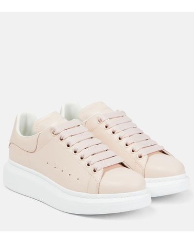 Alexander McQueen Oversized Sneakers In Blush - Natural