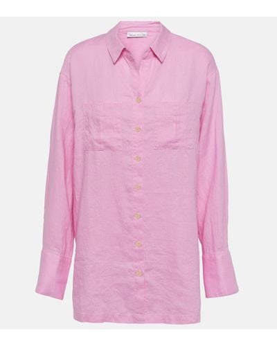 Heidi Klein Marina Cay Linen Shirt - Pink