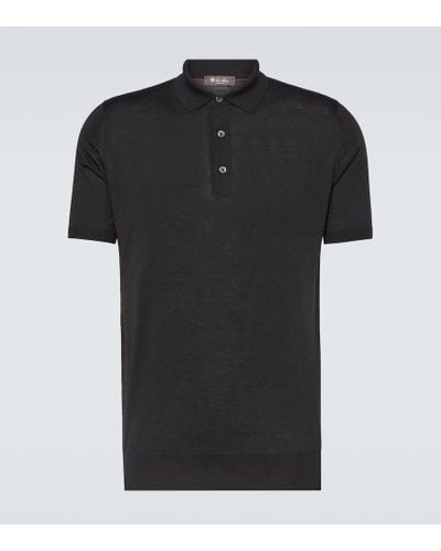 Loro Piana Wish® Wool Polo Shirt - Black