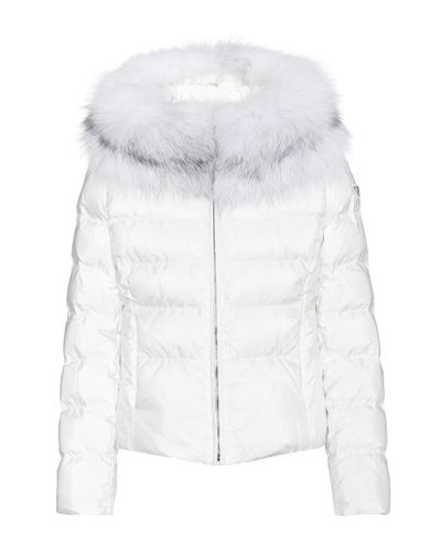 prada fur trimmed down jacket