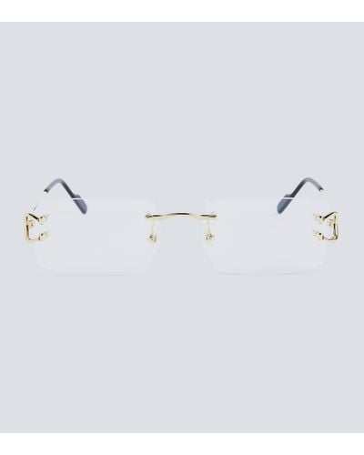 Cartier Signature C De Cartier Rectangular Glasses - Metallic