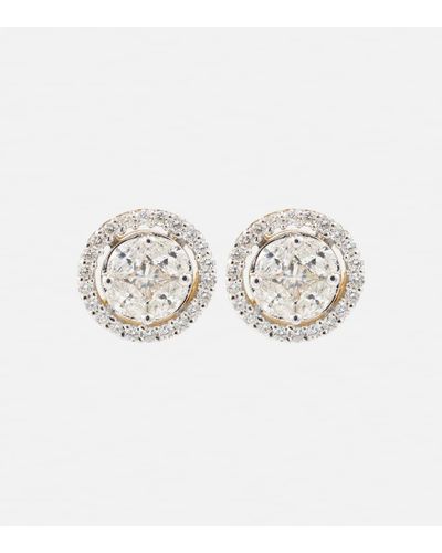 STONE AND STRAND 10kt Gold Earrings With Diamonds - White