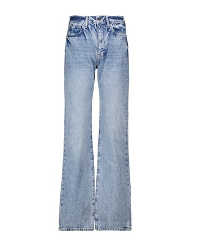 FRAME High-Rise Straight Jeans Le Jane - Blau