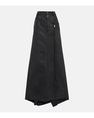 Ann Demeulemeester Cotton Maxi Skirt - Black