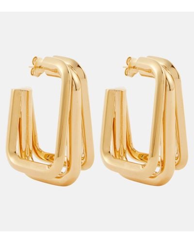 Saint Laurent Hoop Earrings - Metallic