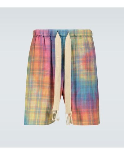 Loewe Paula's Ibiza – Pantalones cortos tie-dye de cuadros - Multicolor