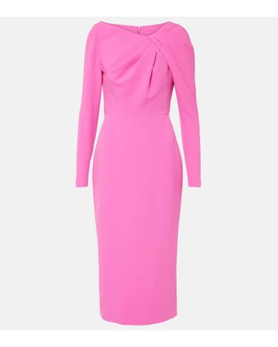 Safiyaa Maha Crepe Midi Dress - Pink