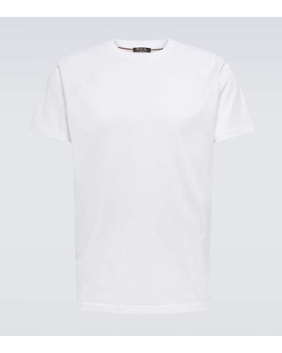 Loro Piana Camiseta de algodon - Blanco