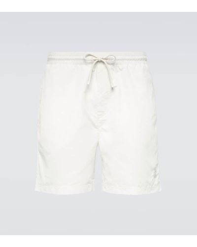Brunello Cucinelli Logo Swim Shorts - White