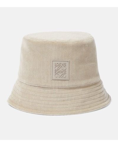 Loewe Anagram Corduroy Bucket Hat - Natural