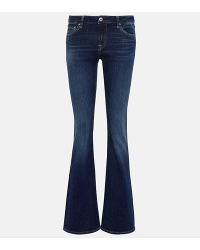 AG Jeans Jean bootcut a taille basse - Bleu