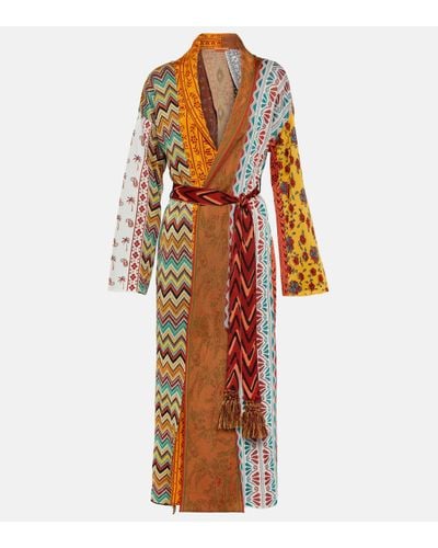 Alanui Scent Of Incense Patchwork Coat - Brown