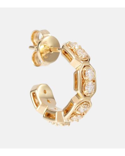 Eera Einzelner Ohrring Roma Small aus 18kt Gelbgold mit Diamanten - Mettallic