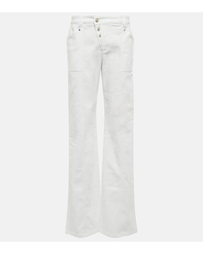 Tom Ford Jeans rectos de tiro alto - Blanco