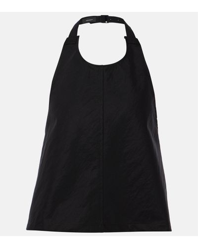 Wardrobe NYC Drill Halterneck Cotton-blend Twill Top - Black