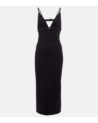 Prada Sleeveless Midi Dress - Black
