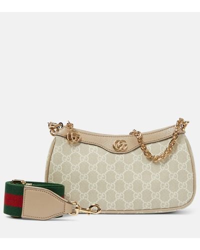 Gucci Ophidia Small GG Canvas Shoulder Bag - Natural