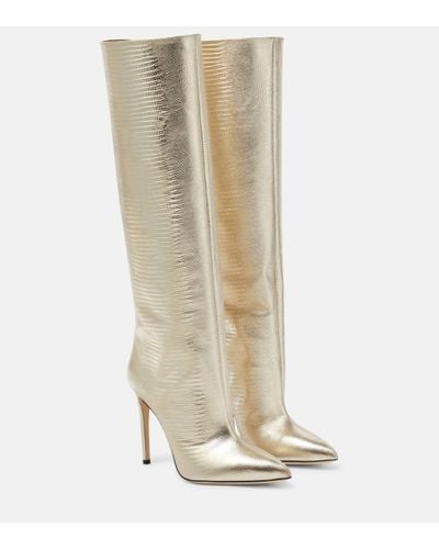 Paris Texas Metallic Leather Knee-high Boots - Natural