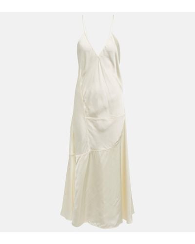 Jil Sander Satin Slip Dress - White