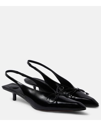 Jacquemus Chaussures à petit talon 'les slingbacks cubisto basses' noires - les sculptures
