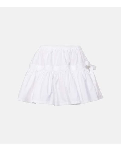 Alaïa Bow-detail Ruffled Miniskirt - White