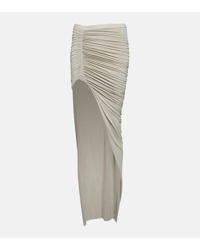 Rick Owens Maxirock aus Jersey - Natur