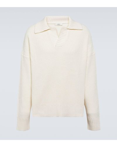 Commas Ribbed-knit Jumper - White