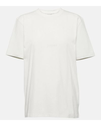 Saint Laurent T-shirt oversize en coton - Blanc