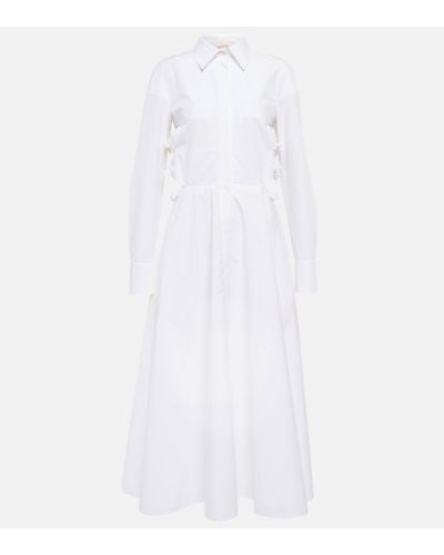 Valentino Robe chemise en coton - Blanc