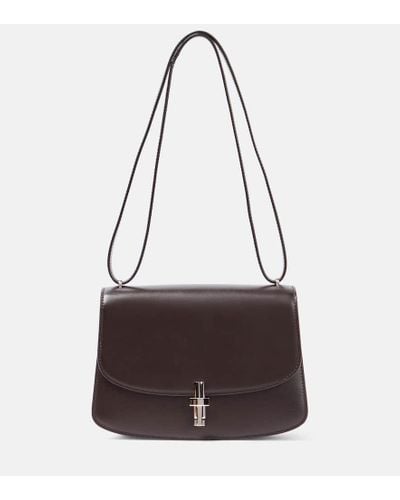 The Row Sofia 8.75 Leather Shoulder Bag - Brown