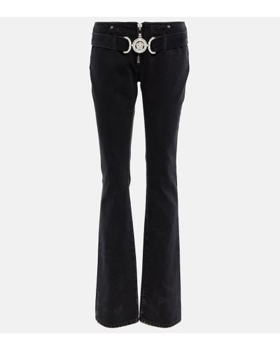 Versace Low-Rise Flared Jeans - Schwarz