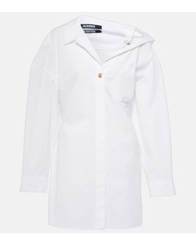 Jacquemus Hemdblusenkleid La Mini Robe Chemise - Weiß