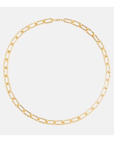 Bottega Veneta Collar Chains en plata de ley chapado en oro - Metálico