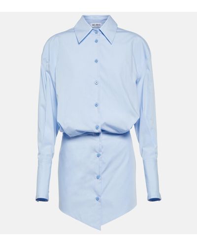 The Attico Cotton Shirt Dress - Blue
