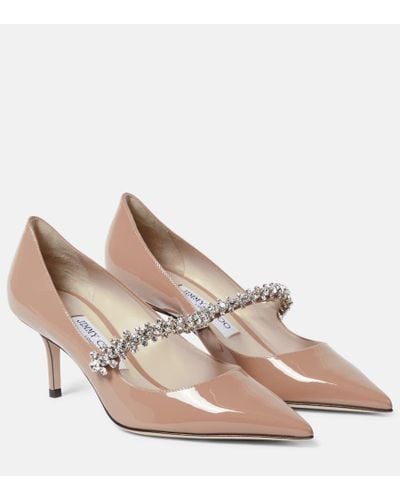 Jimmy Choo Bing 65 Embellished Patent Leather Pumps - Pink