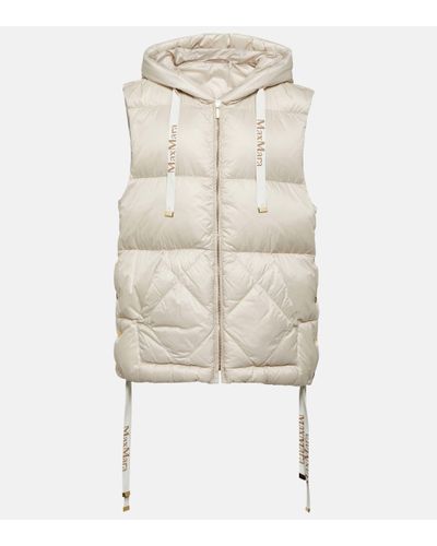 Max Mara The Cube Tresse Quilted Vest - Natural