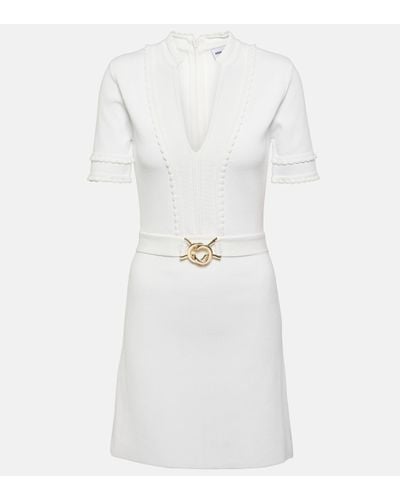 Rebecca Vallance Lela Ribbed Knit Minidress - White