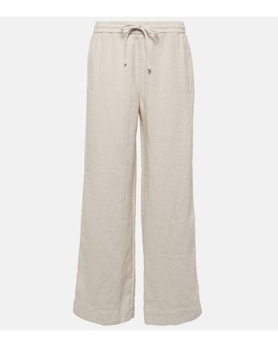 Velvet Gwyneth Linen Wide-leg Trousers - Natural