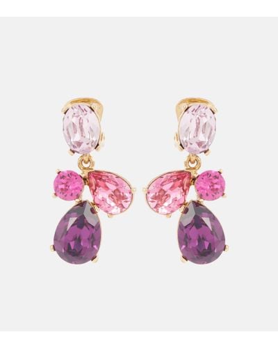 Oscar de la Renta Candydrop Crystal Earrings - Pink