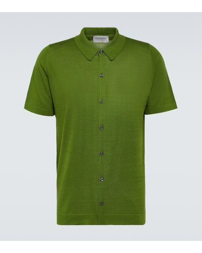 John Smedley Camisa Folke de algodon - Verde