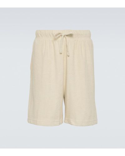 Burberry Shorts de algodon con logo - Neutro