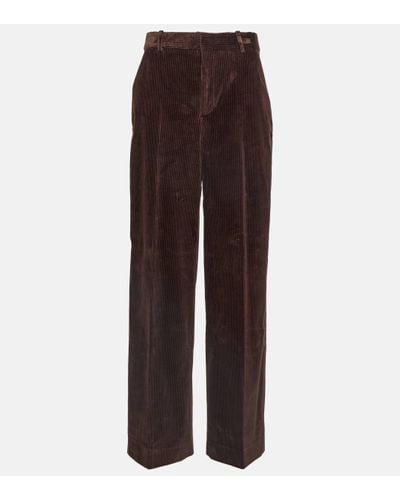 FRAME Corduroy Straight Trousers - Brown