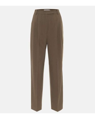 Frankie Shop Bea High-rise Straight Pants - Brown