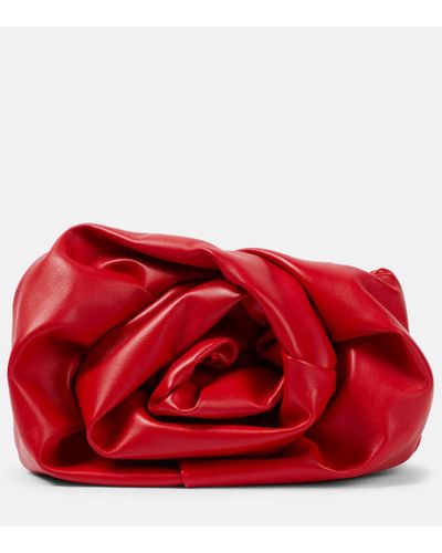 Burberry Clutch Rose de piel - Rojo