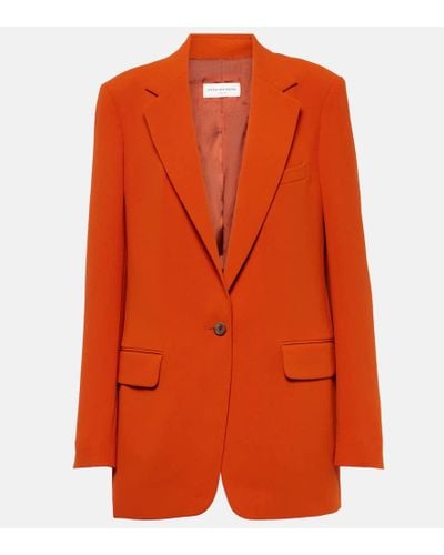 Dries Van Noten Blazer in crepe - Arancione